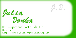 julia donka business card